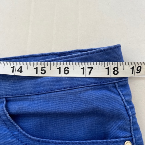 Jaclyn Smith Women SZ 14 Nautical Blue Denim Stretch Coastal Jeans Capri Beach - Picture 5 of 9